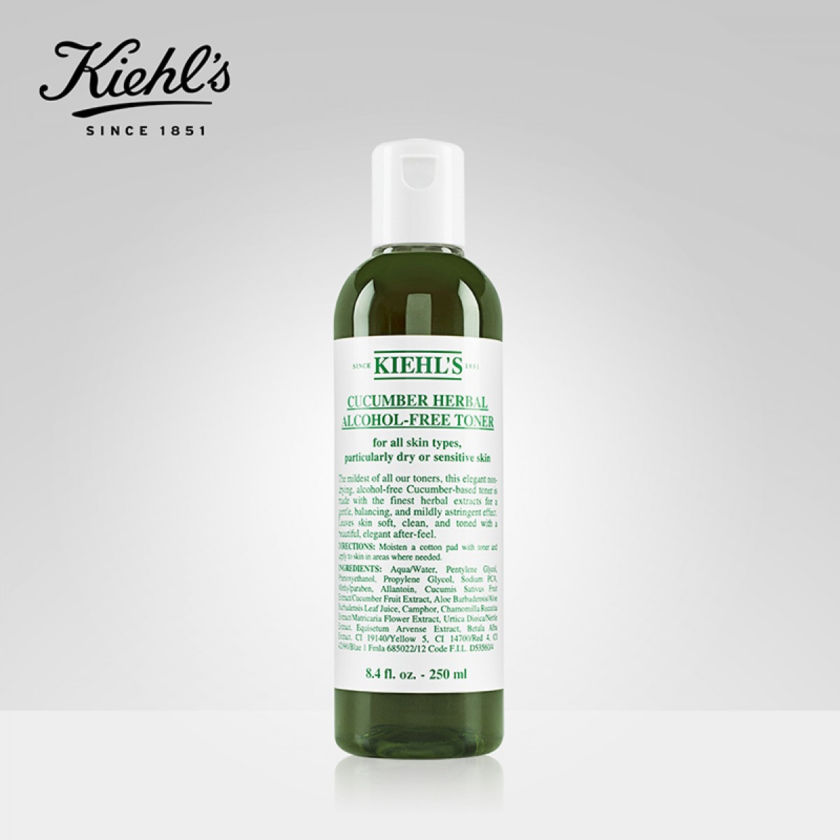 kiehls科颜氏黄瓜植萃爽肤水250ml保湿调理水油