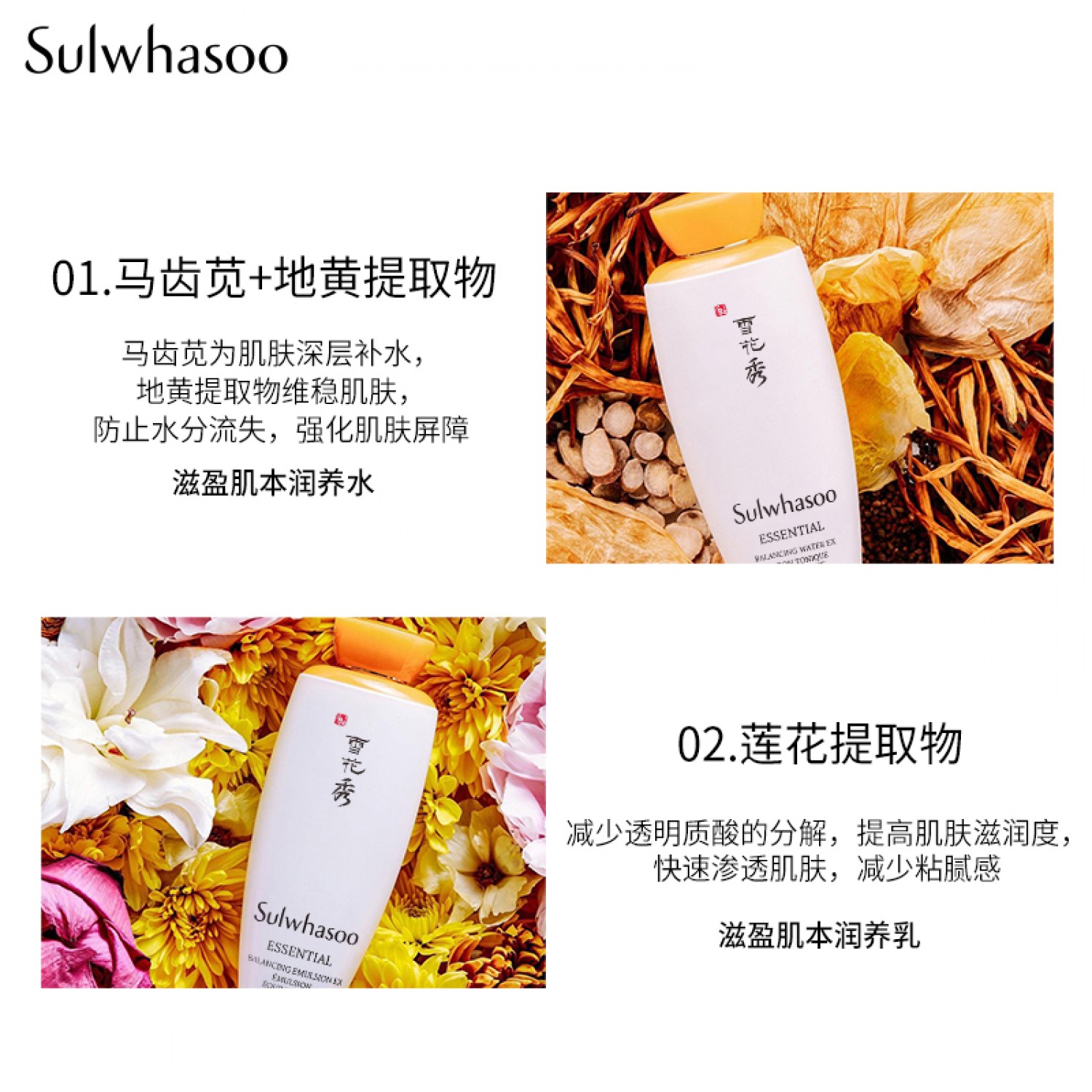 SULWHASOO/雪花秀滋盈水乳套装6件套礼盒 提亮肤色 补水滋润