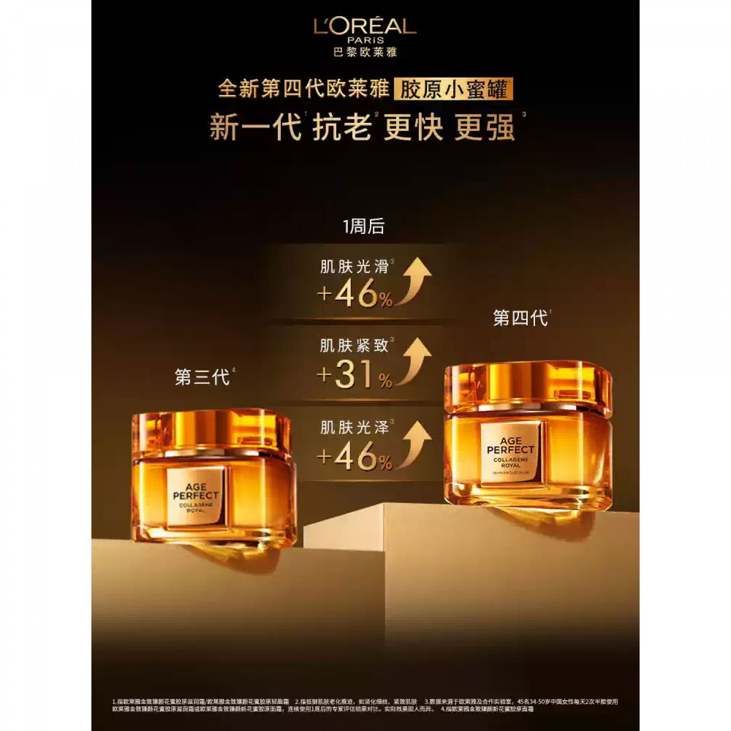 【全新升级】欧莱雅第四代胶原小蜜罐面霜紧致抗皱护肤品